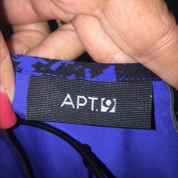 APT9 size small black purple blue sleeveless exposed zipper summer dressy‎ - Picture 3 of 7